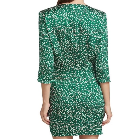 Ba&sh Erika Dress in Green Dot NWT Size 2, Medium - Picture 3 of 12